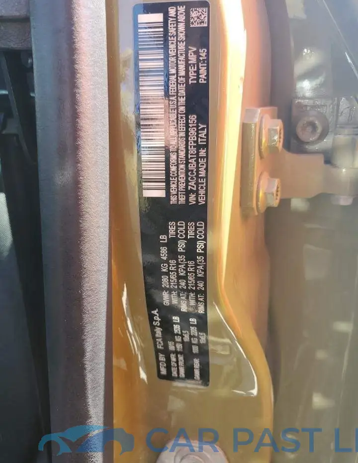 ZACCJBAT8FPB96156# 12