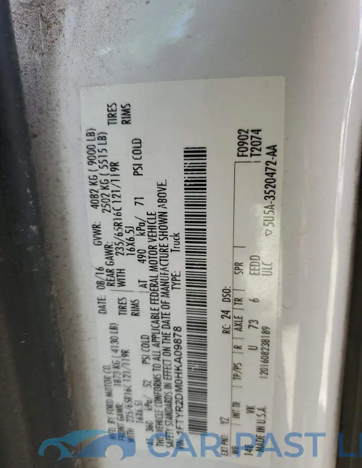 1FTYR2DM0HKA09878# 13