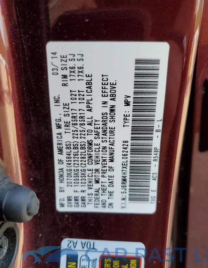 5J6RM4H7XEL062428# 13