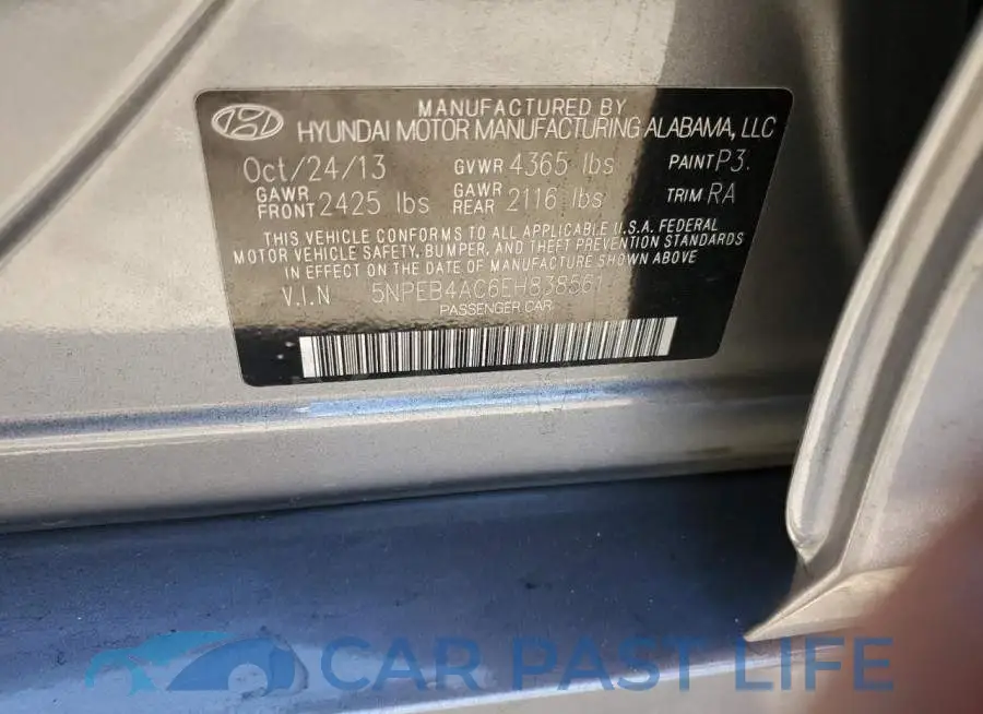 5NPEB4AC6EH838561# 12
