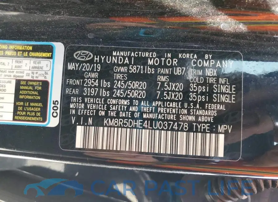 KM8R5DHE4LU037478# 13