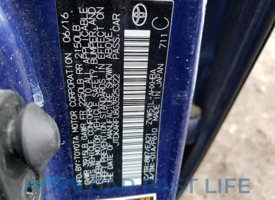 JTDKARFU8G3525322# 12