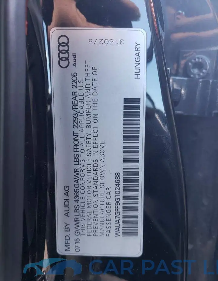 WAUA7GFF9G1024688# 12