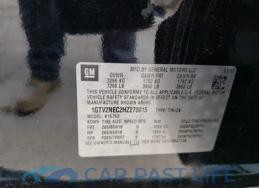 1GTV2NEC2HZ270015# 12