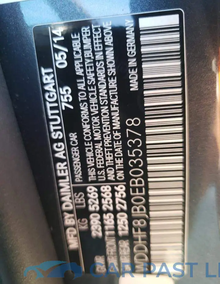 WDDHF8JB0EB035378# 12