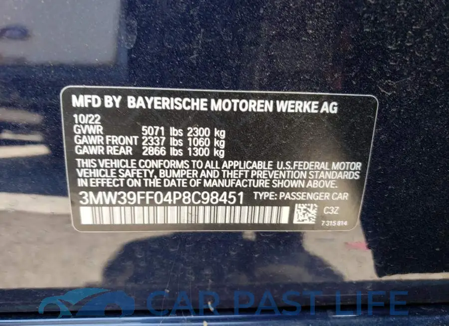 3MW39FF04P8C98451# 12