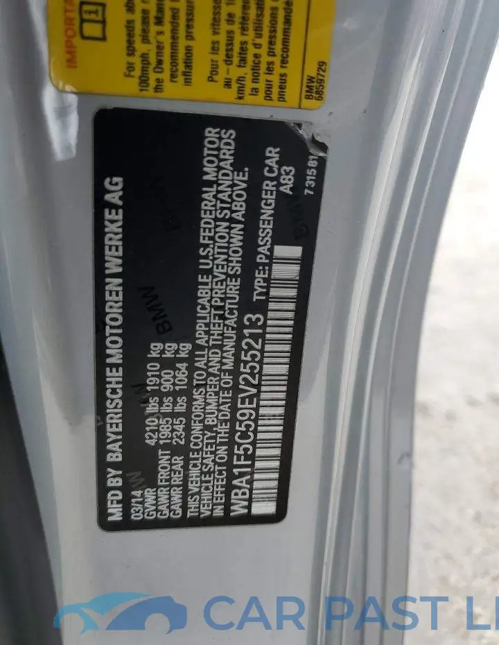 WBA1F5C59EV255213# 12