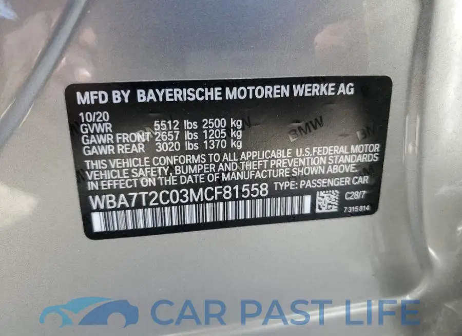 WBA7T2C03MCF81558# 13