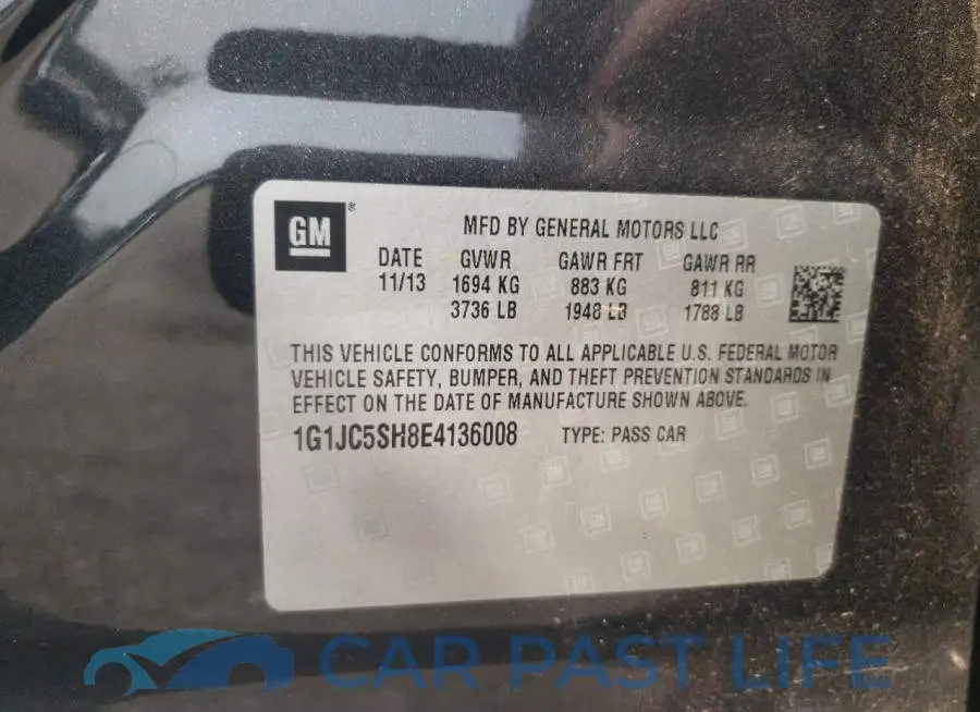 1G1JC5SH8E4136008# 12