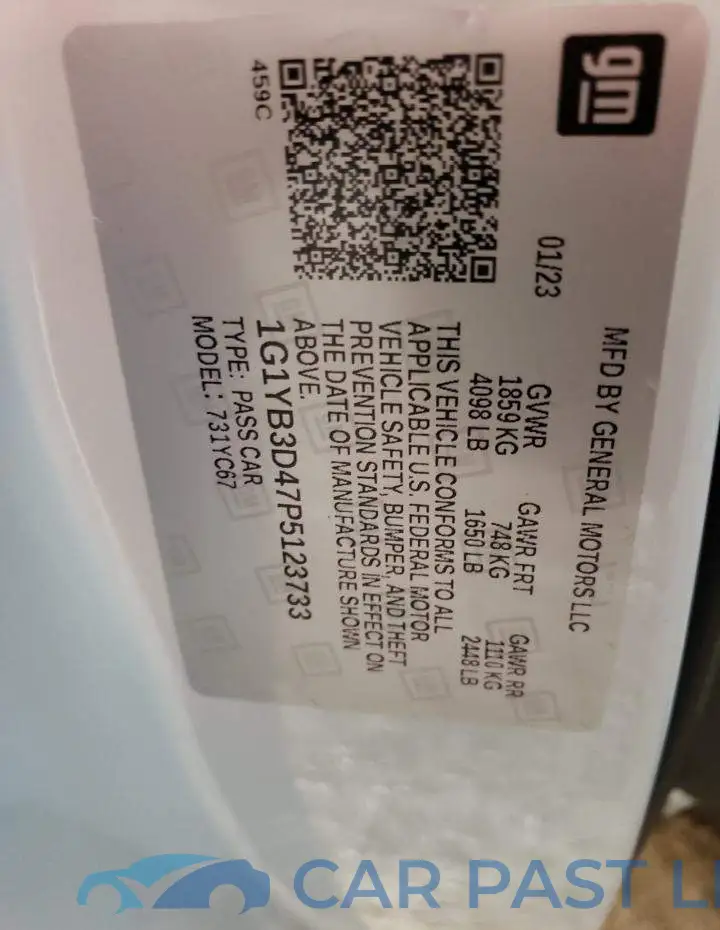 1G1YB3D47P5123733# 13