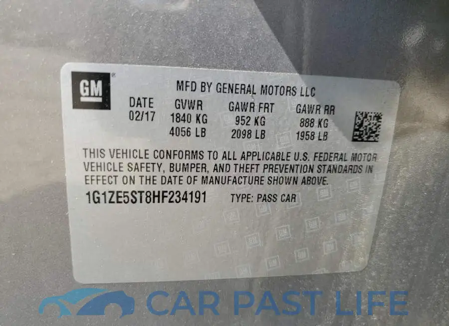 1G1ZE5ST8HF234191# 12