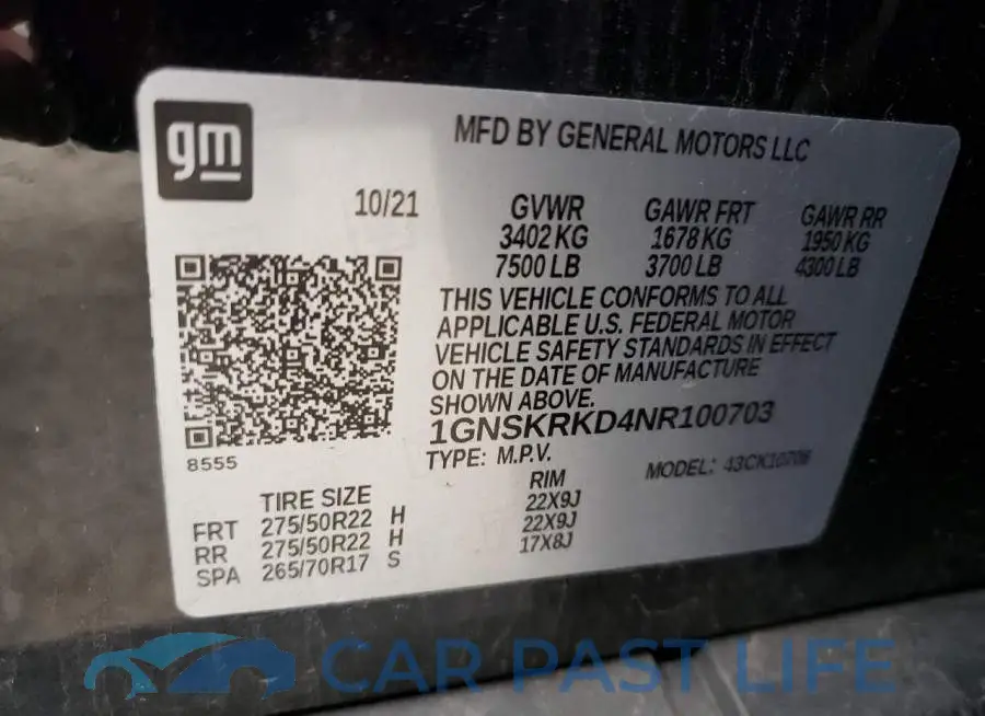 1GNSKRKD4NR100703# 14