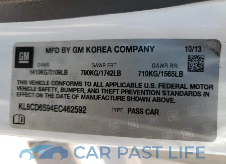 KL8CD6S94EC462592# 12