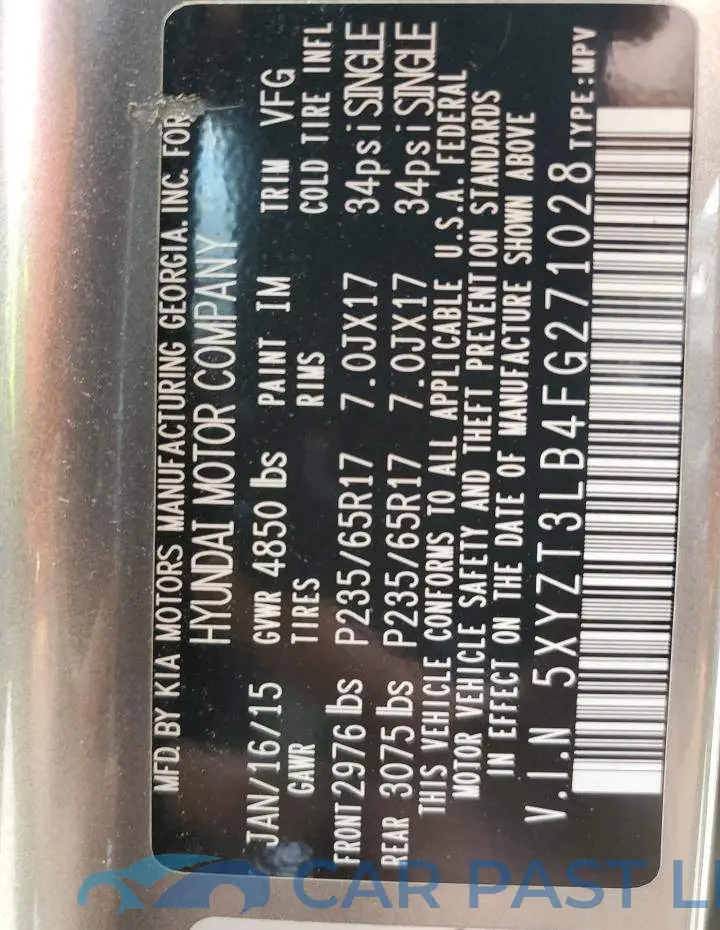 5XYZT3LB4FG271028# 13