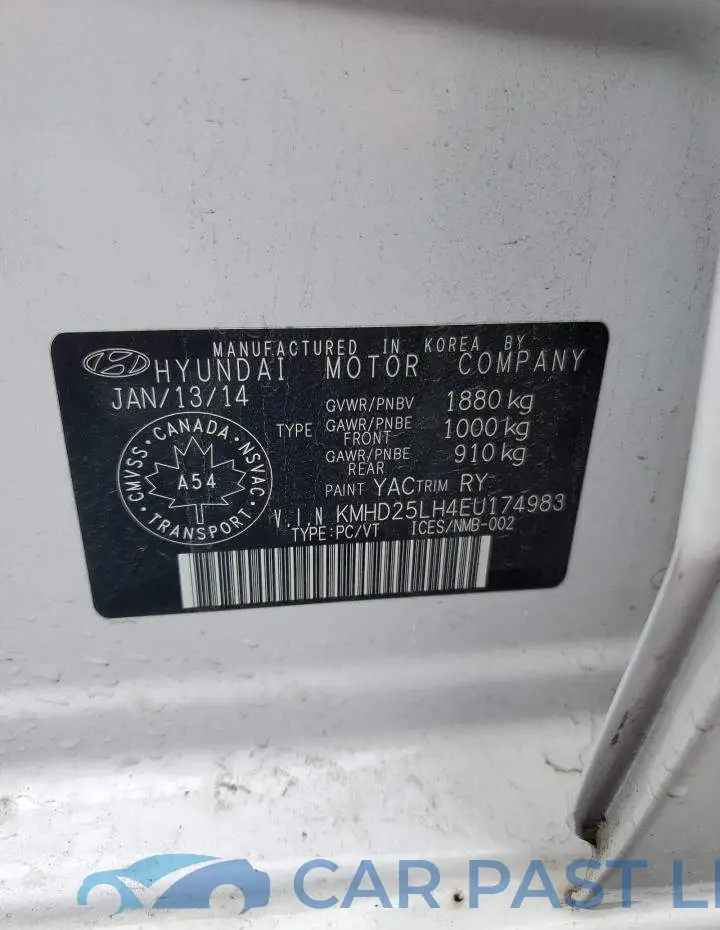 KMHD25LH4EU174983# 12