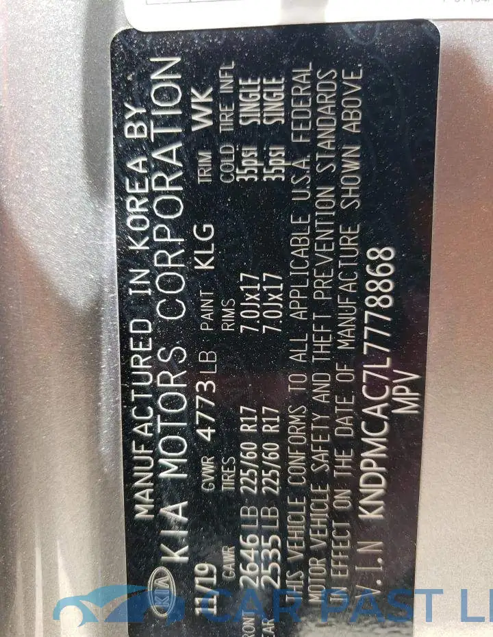 KNDPMCAC7L7778868# 14