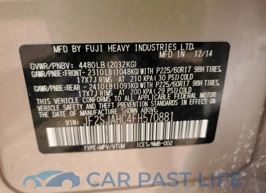 JF2SJAHC4FH570881# 13
