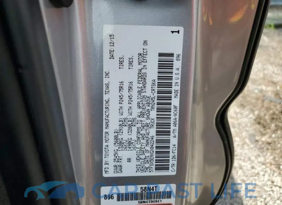 5TFSX5ENXGX042246# 12