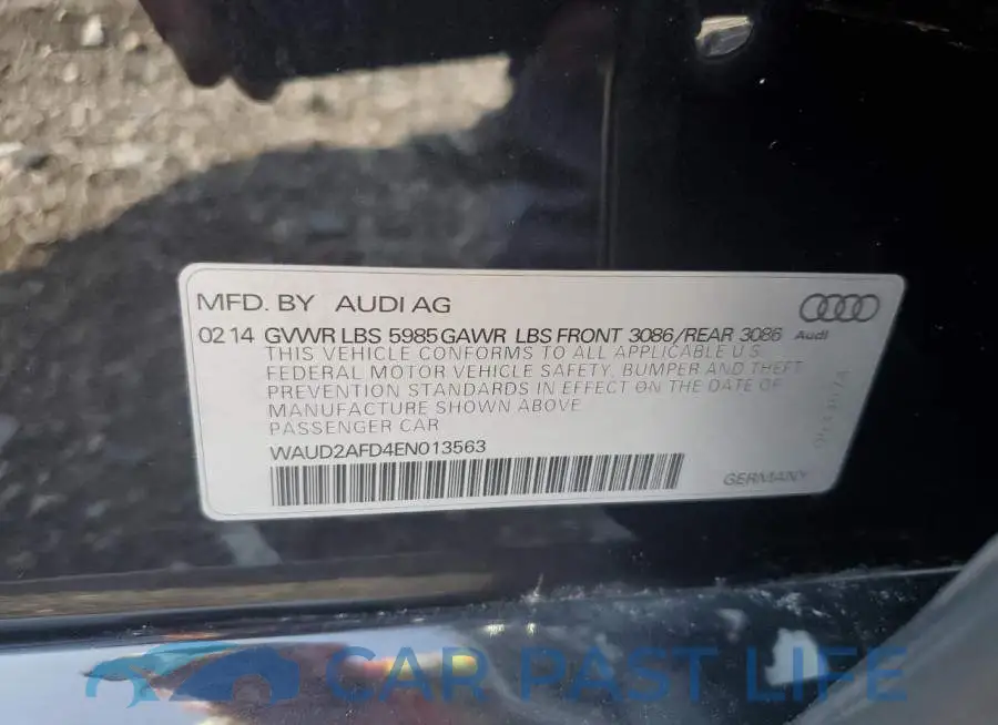 WAUD2AFD4EN013563# 12