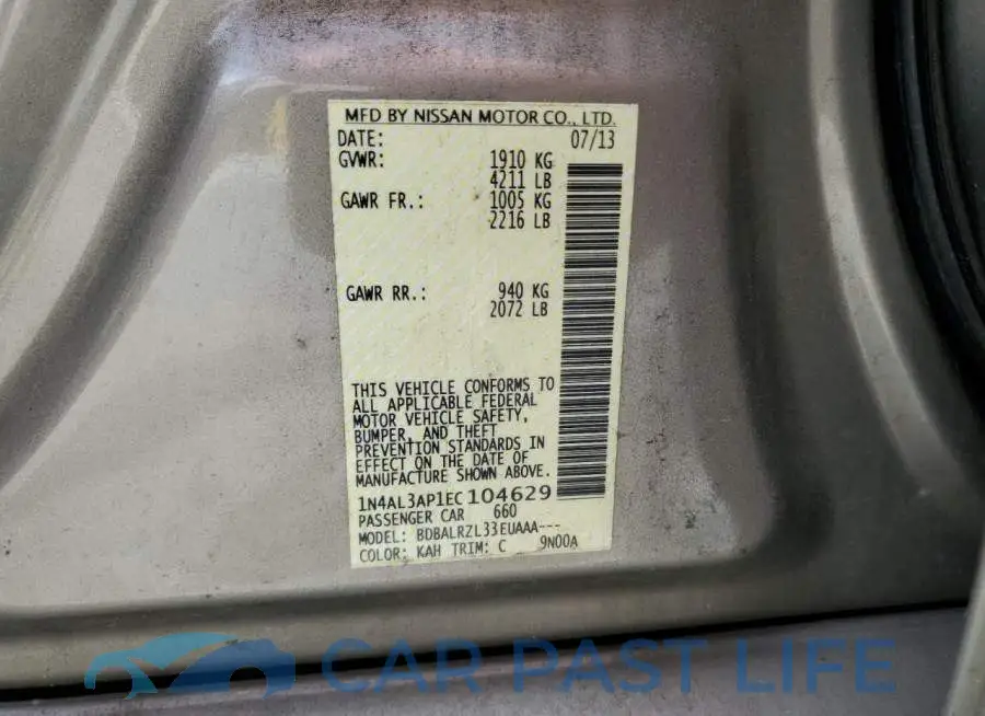 1N4AL3AP1EC104629# 12