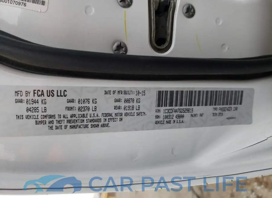 1C3CDFAA7GD529819# 12