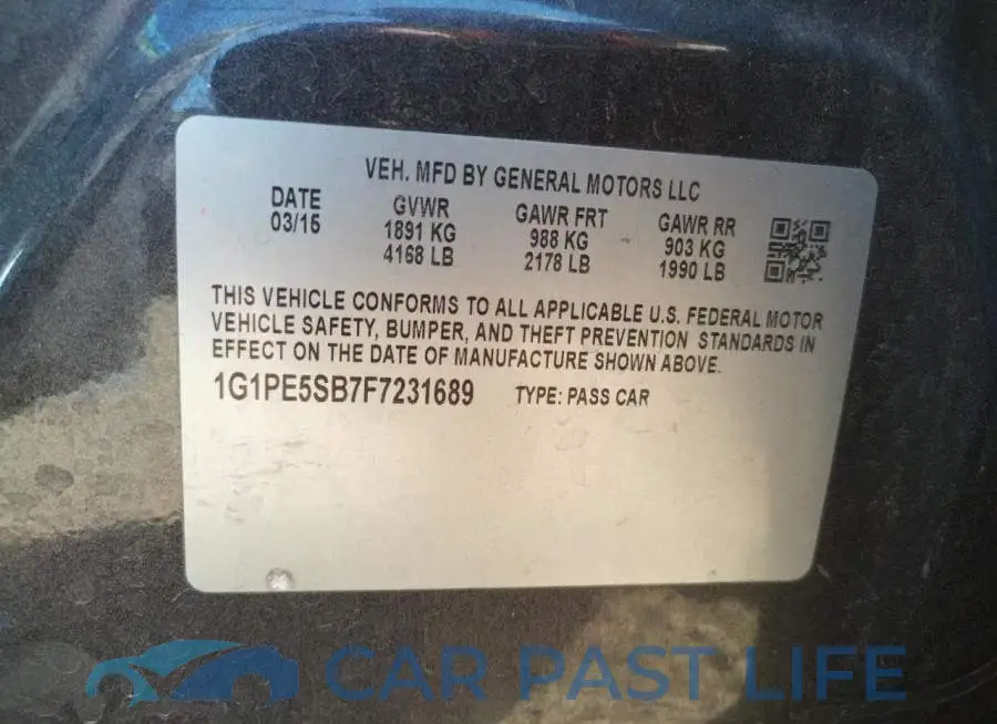 1G1PE5SB7F7231689# 12