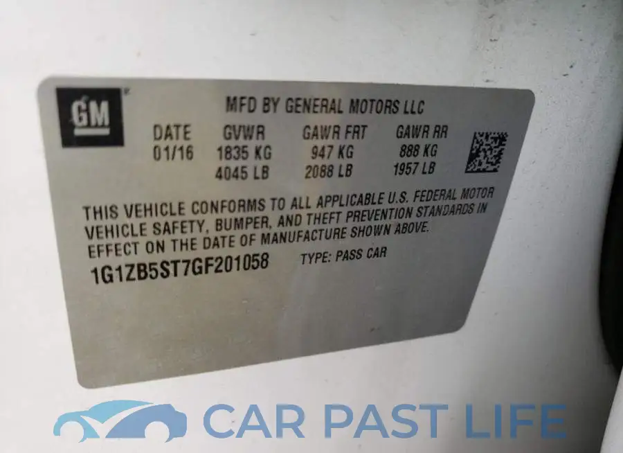 1G1ZB5ST7GF201058# 13