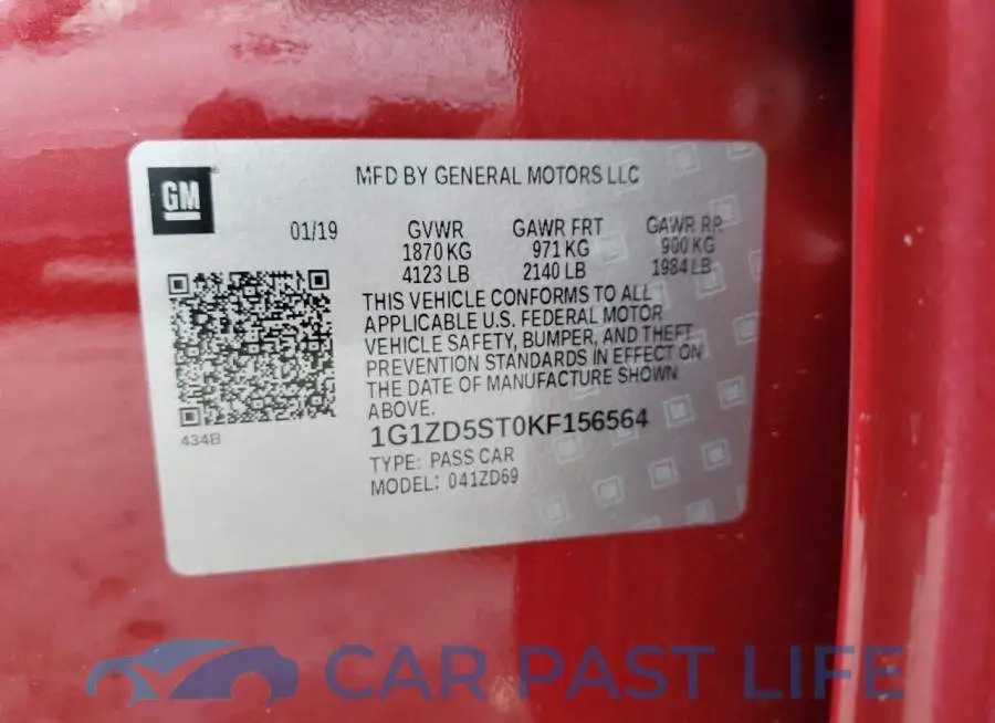 1G1ZD5ST0KF156564# 12