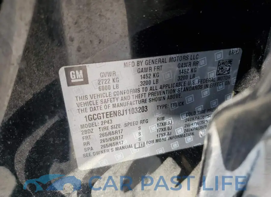 1GCGTEEN8J1103203# 12
