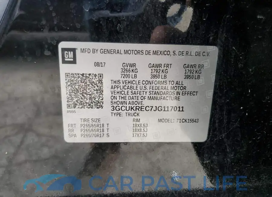 3GCUKREC7JG117011# 12