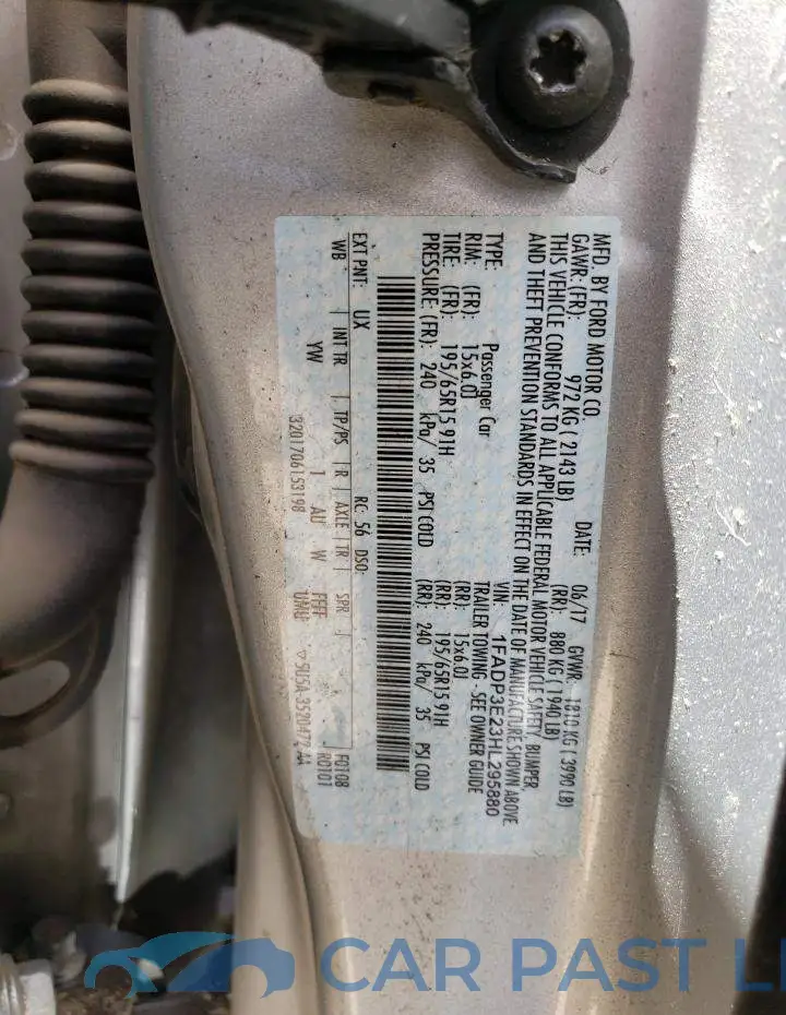 1FADP3E23HL295880# 12
