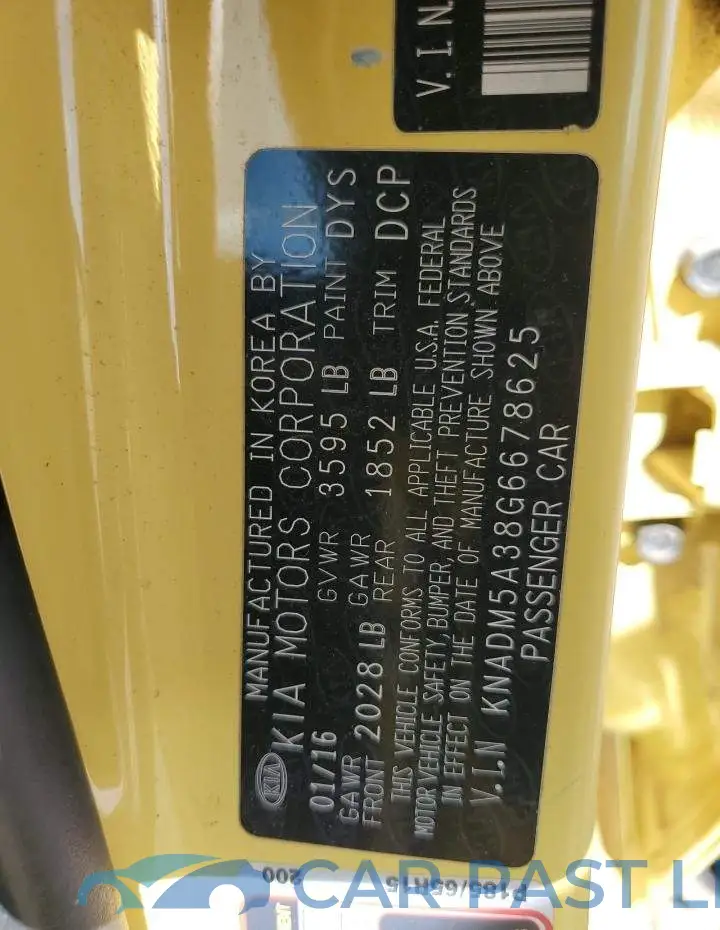 KNADM5A38G6678625# 13