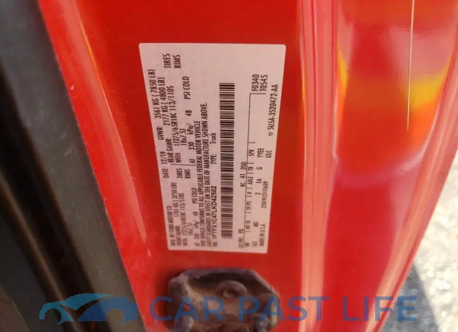 1FTFX1C47LKD42502# 12