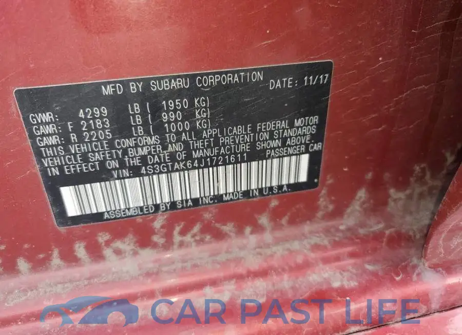 4S3GTAK64J1721611# 13