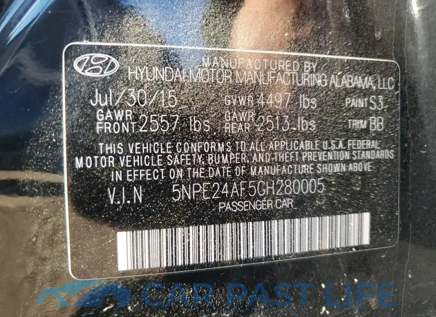 5NPE24AF5GH280005# 12