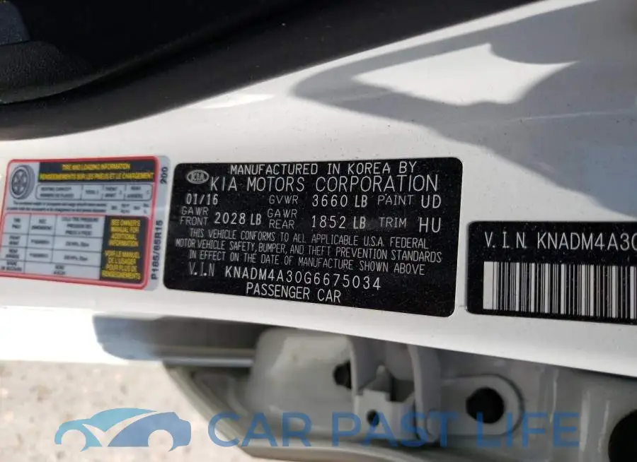 KNADM4A30G6675034# 12