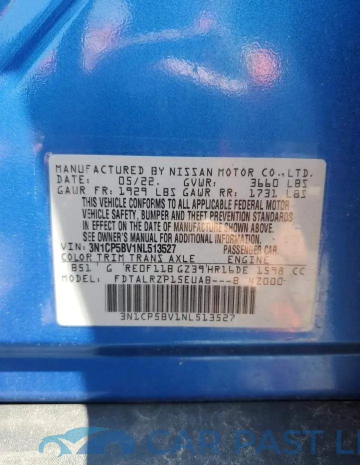 3N1CP5BV1NL513527# 12