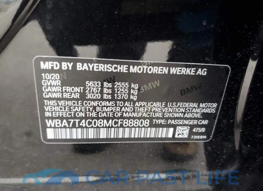 WBA7T4C08MCF88808# 12