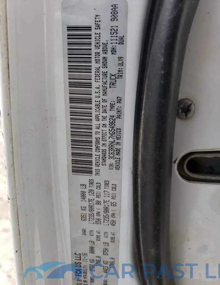 3C63RRNL7HG549624# 12
