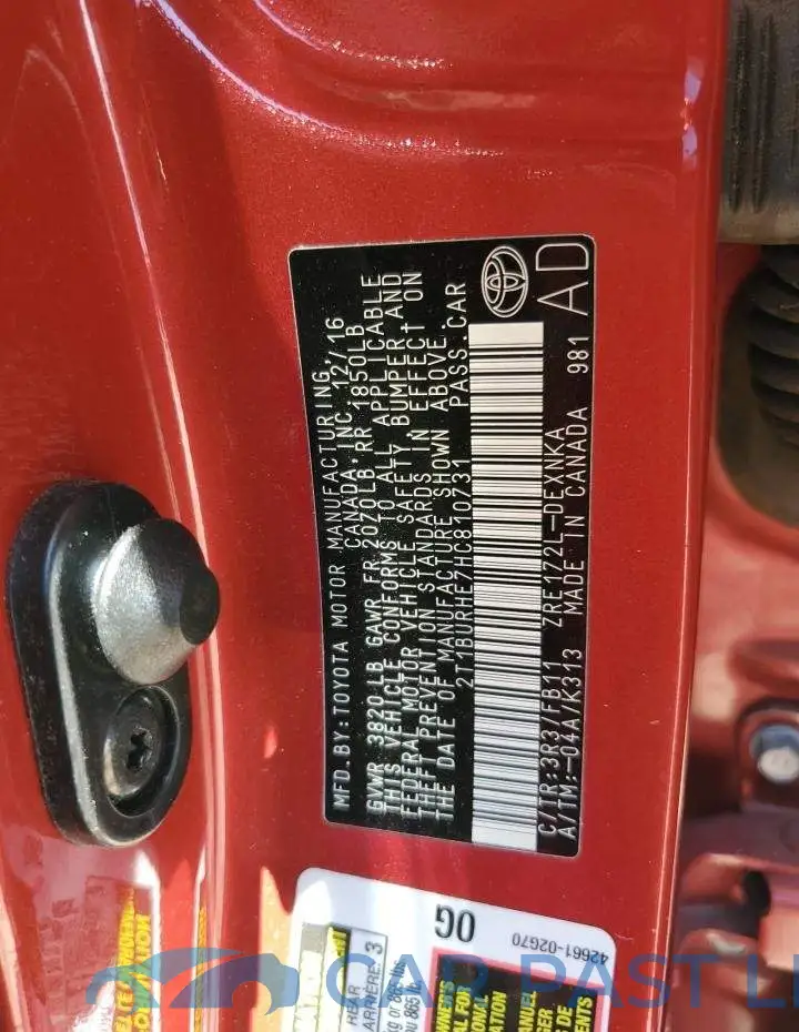 2T1BURHE7HC810731# 13