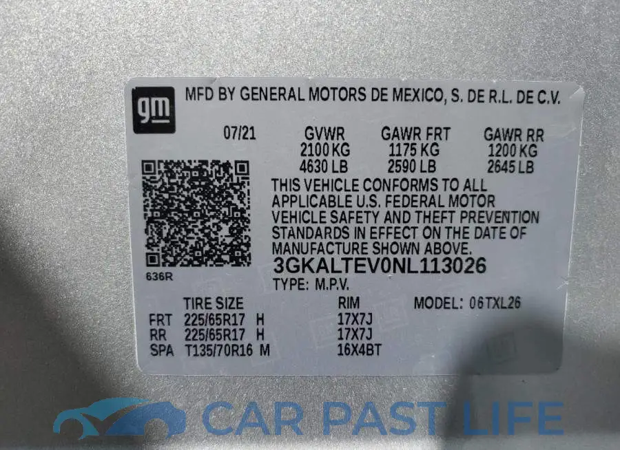 3GKALTEV0NL113026# 14