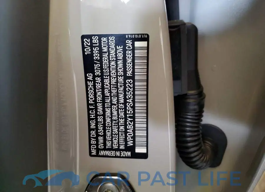 WP0AB2Y15PSA35223# 12