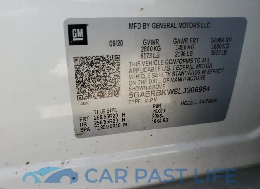 5GAERBKW8LJ306954# 14