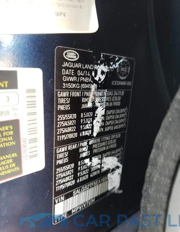 SALGS2TF5EA169042# 12