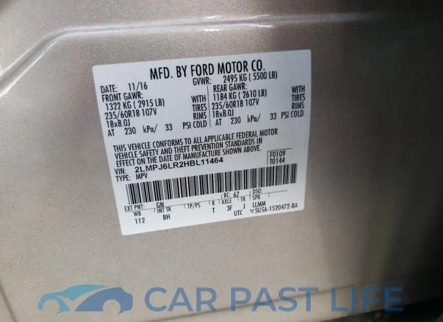 2LMPJ6LR2HBL11464# 13
