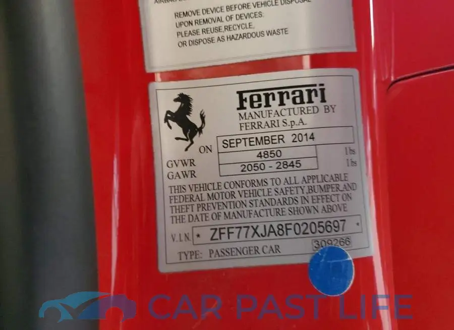 ZFF77XJA8F0205697# 12