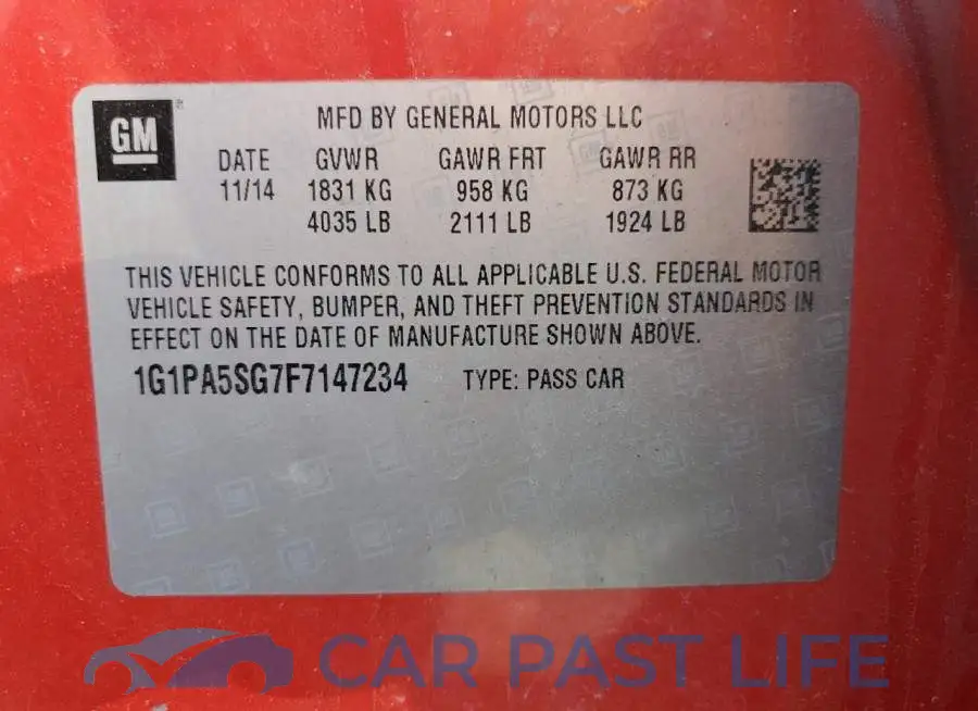 1G1PA5SG7F7147234# 12