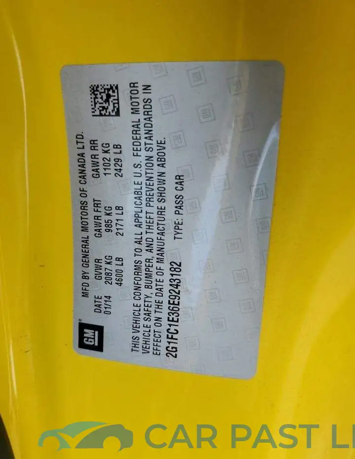 2G1FC1E36E9243182# 12