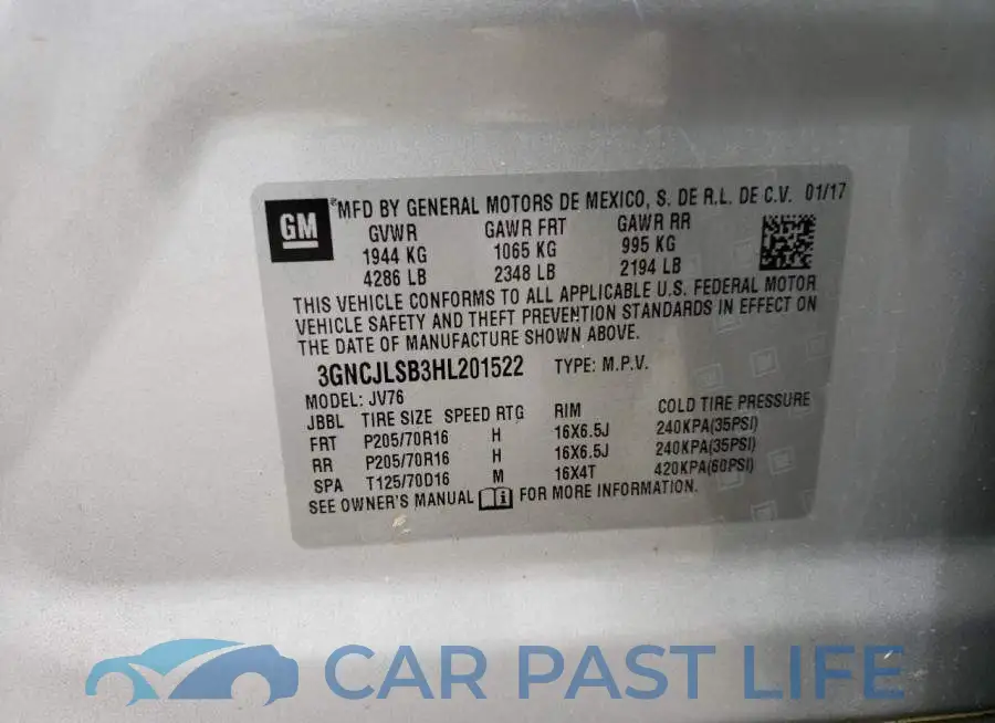 3GNCJLSB3HL201522# 12