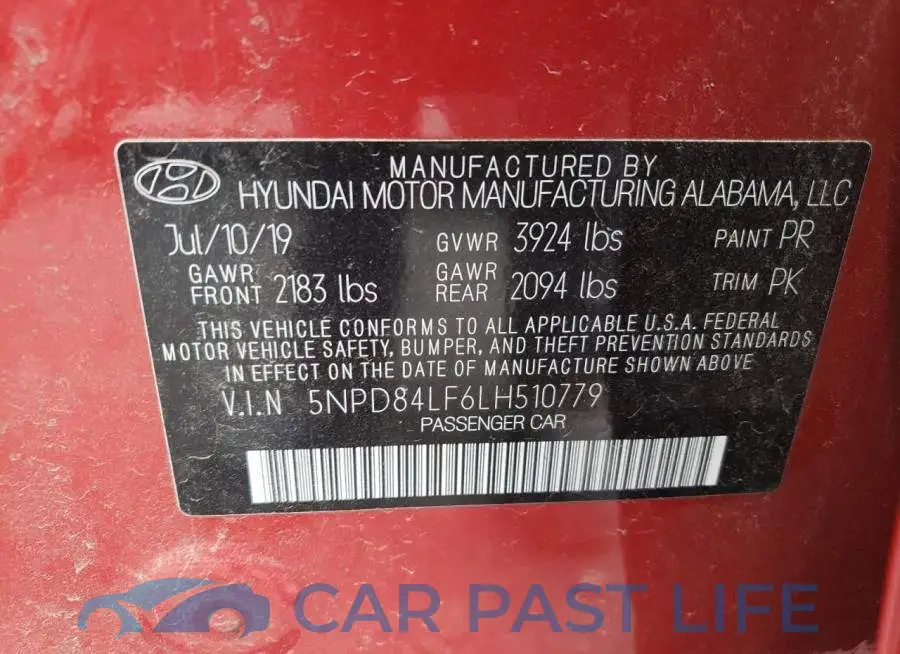5NPD84LF6LH510779# 12